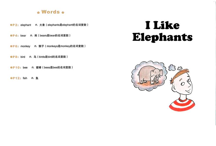 第一辑 I Like Elephants -- 绘本听读宝在线台词全文