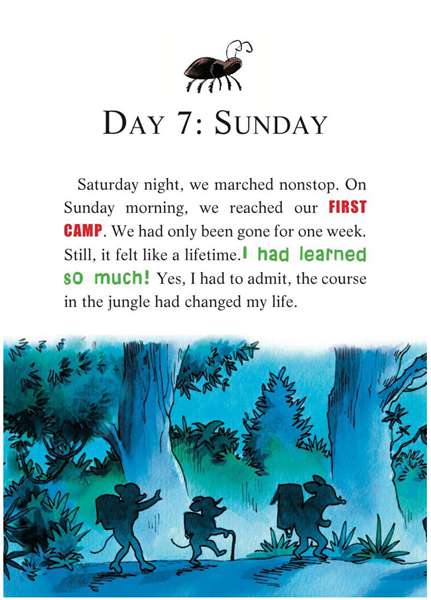 5 Four Mice Deep in the Jungle 22-DAY 7：SUNDAY -- 绘本听读宝在线台词全文