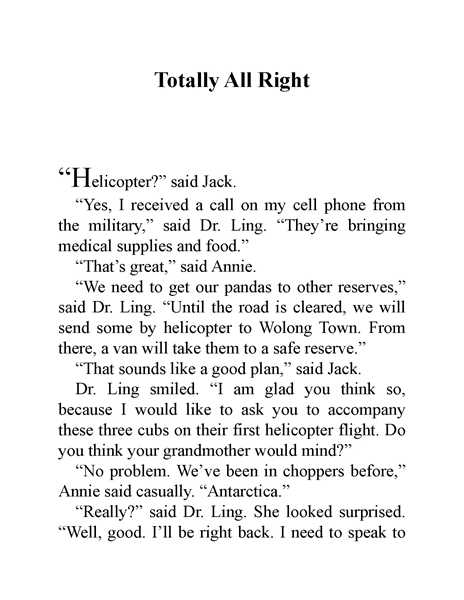 59 A Perfect Time for Pandas Ch9-Totally All Right -- 绘本听读宝在线台词全文