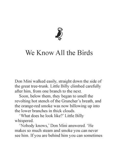 比利和敏平 06 We Know All the Birds -- 绘本听读宝在线台词全文