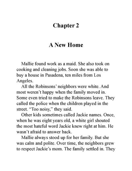 24 Who Was Jackie Robinson 3 Chapter 2 A New Home -- 绘本听读宝在线台词全文