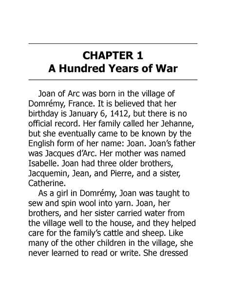23 Who Was Joan of Arc 2 Chapter 1 A Hundred Years of War -- 绘本听读宝在线台词全文
