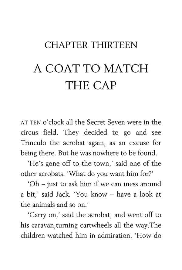 2 Secret Seven Adventure 13 A COAT TO MATCH THE CAP -- 绘本听读宝在线台词全文