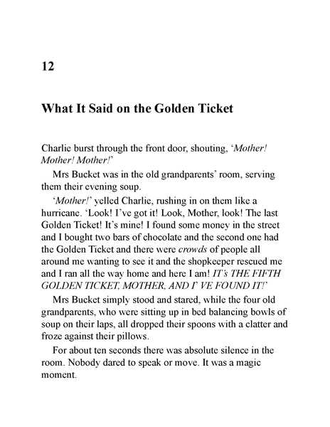 查理与巧克力工厂 12 What It Said on the Golden Ticket -- 绘本听读宝在线台词全文