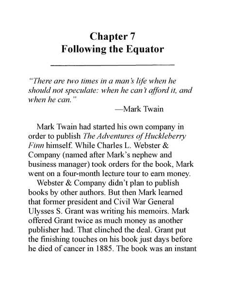 7 Who Was Mark Twain 8 Chapter 7 Following the Equator -- 绘本听读宝在线台词全文