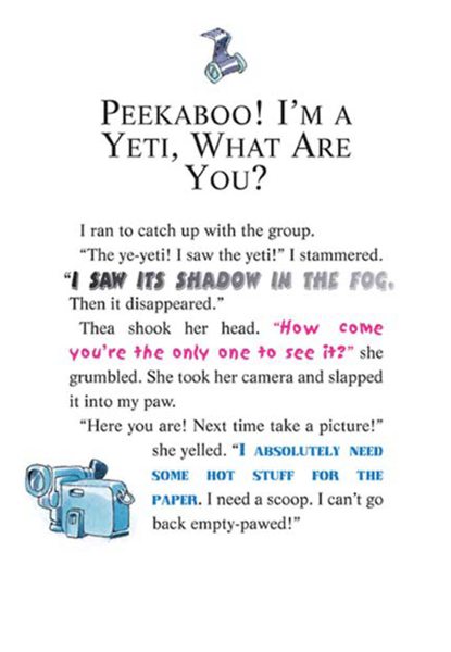 4 I'm Too Fond of My Fur! 18-PEEKABOO! I'M A YETI, WHAT ARE YOU？ -- 绘本听读宝在线台词全文