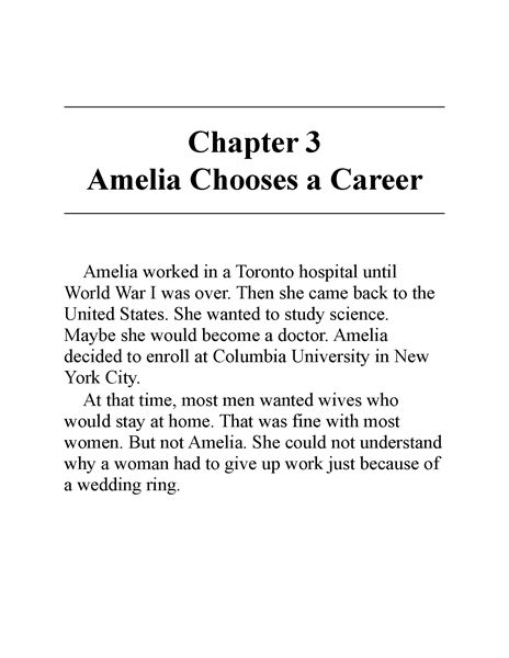 5 Who Was Amelia Earhart 4 Chapter 3 Amelia Chooses a Career -- 绘本听读宝在线台词全文