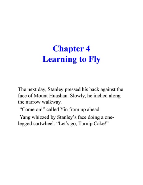 7 The Flying Chinese Wonders 4 Chapter 4 Learning to Fly -- 绘本听读宝在线台词全文