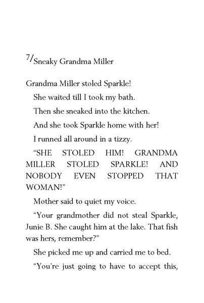 12 Junie B. Jones Smells Something Fishy 7. Sneaky Grandma Miller -- 绘本听读宝在线台词全文