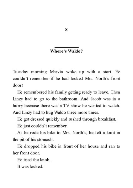 4.Alone in His Teacher's House 8. Where’s Waldo -- 绘本听读宝在线台词全文
