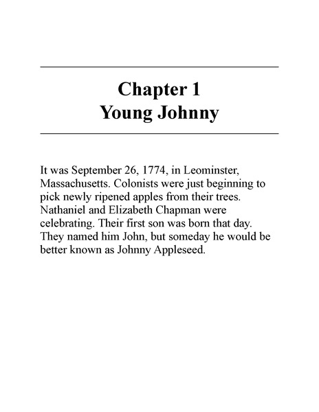 10 Who Was Johnny Appleseed 2 Chapter 1 Young Johnny -- 绘本听读宝在线台词全文