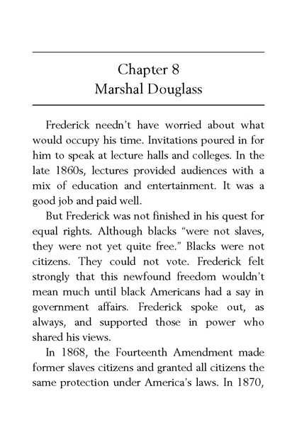42 Who Was Frederick Douglass 8 Marshal Douglass -- 绘本听读宝在线台词全文