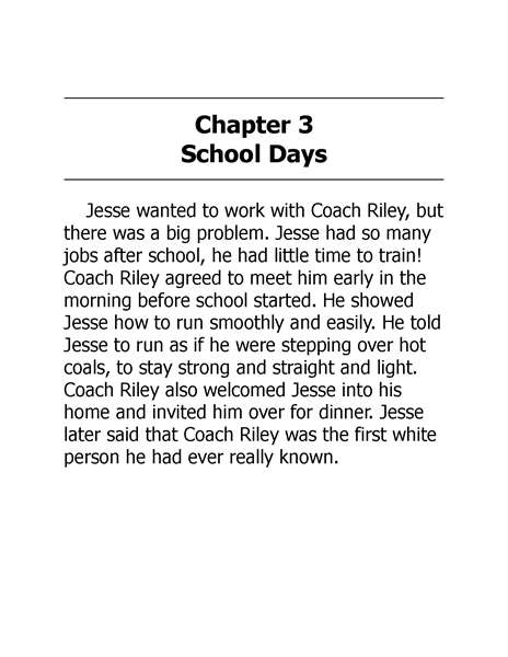 19 Who Was Jesse Owens 4 Chapter 3 School Days -- 绘本听读宝在线台词全文
