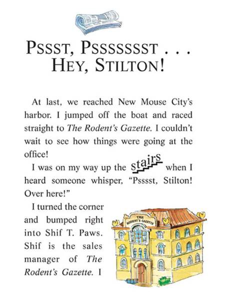2 The Curse of the Cheese Pyramid 18-PSSST, PSSSSSSST... HEY, STILTON! -- 绘本听读宝在线台词全文