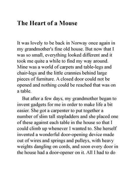 女巫 21 The Heart of a Mouse -- 绘本听读宝在线台词全文