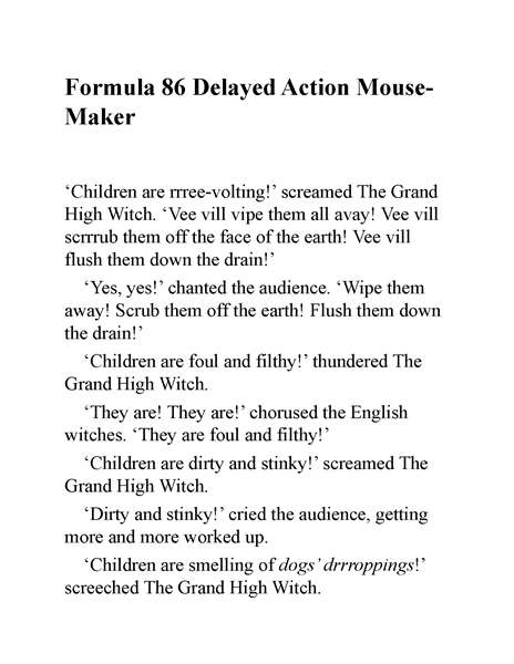 女巫 08 Formula 86 Delayed Action Mouse-Maker -- 绘本听读宝在线台词全文