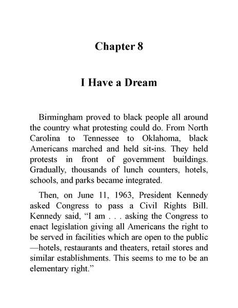 13 Who Was Martin Luther King 12 Chapter 8 I Have a Dream -- 绘本听读宝在线台词全文