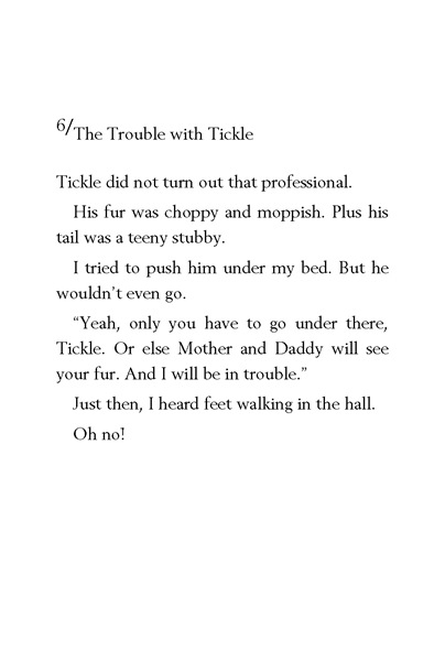 11 Junie B. Jones Is a Beauty Shop Guy 6. The Trouble with Tickle -- 绘本听读宝在线台词全文