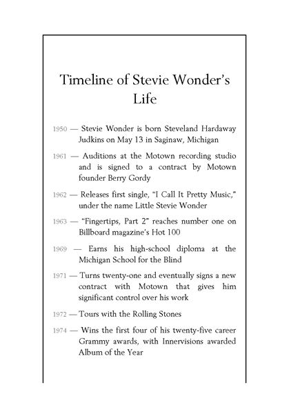33 Who Is Stevie Wonder 9 Timeline -- 绘本听读宝在线台词全文