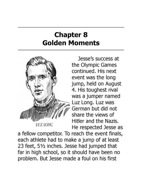 19 Who Was Jesse Owens 9 Chapter 8 Golden Moments -- 绘本听读宝在线台词全文