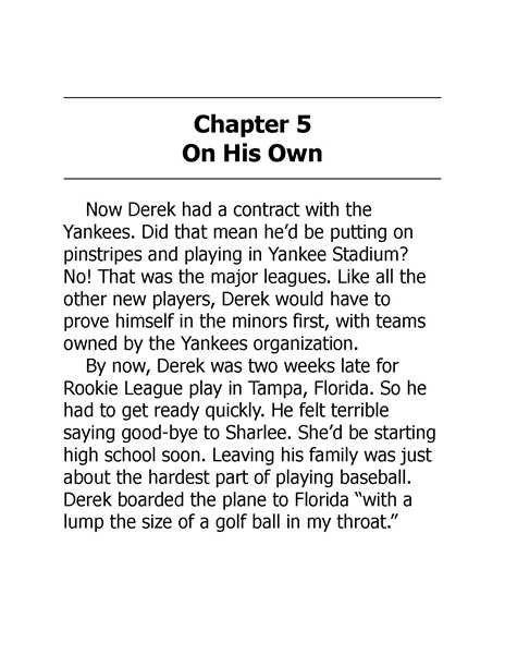18 Who Is Derek Jeter 6 Chapter 5 On His Own -- 绘本听读宝在线台词全文