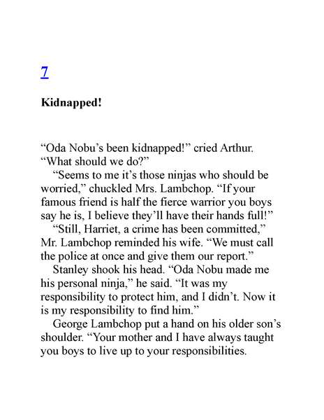 3 The Japanese Ninja Surprise 7. Kidnapped! -- 绘本听读宝在线台词全文