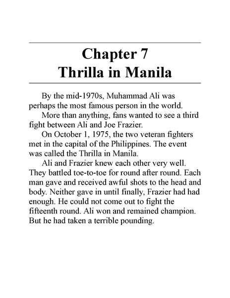 14 Who Is Muhammad Ali 8 Chapter 7 Thrilla in Manila -- 绘本听读宝在线台词全文
