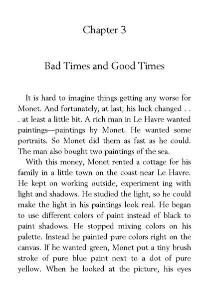 41 Who Was Claude Monet 3 Bad Times and Good Times -- 绘本听读宝在线台词全文
