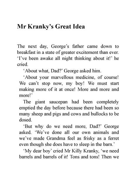 小乔治的神奇魔药 11 Mr Kranky’s Great Idea -- 绘本听读宝在线台词全文