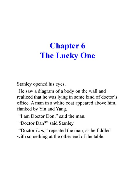 7 The Flying Chinese Wonders 6 Chapter 6 The Lucky One -- 绘本听读宝在线台词全文