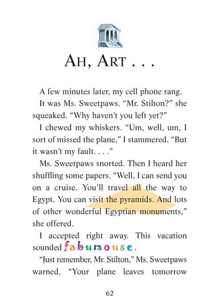 9-A Fabumouse Vacation for Geronimo 14-AH, ART -- 绘本听读宝在线台词全文