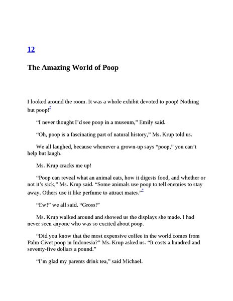 21 Ms. Krup Cracks Me Up! 12 Ch12-The Amazing World of Poop -- 绘本听读宝在线台词全文