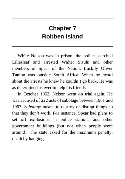 1 Who Was Nelson Mandela 7 Robben Island -- 绘本听读宝在线台词全文