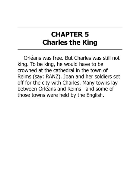 23 Who Was Joan of Arc 6 Chapter 5 Charles the King -- 绘本听读宝在线台词全文