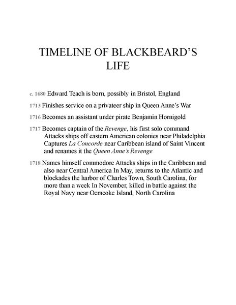 22 Who Was Blackbeard 11 Chapter 10 Timelines -- 绘本听读宝在线台词全文