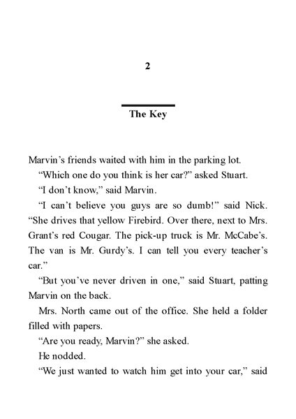 4.Alone in His Teacher's House 2. The Key -- 绘本听读宝在线台词全文