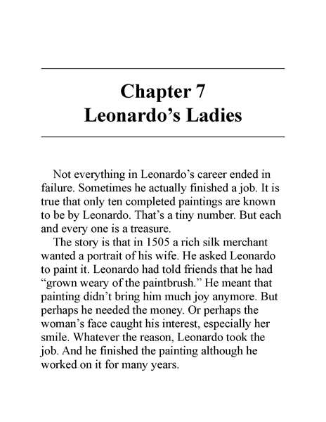 2 Who Was Leonardo da Vinci 8 Chapter 7 Leonardo's Ladies -- 绘本听读宝在线台词全文