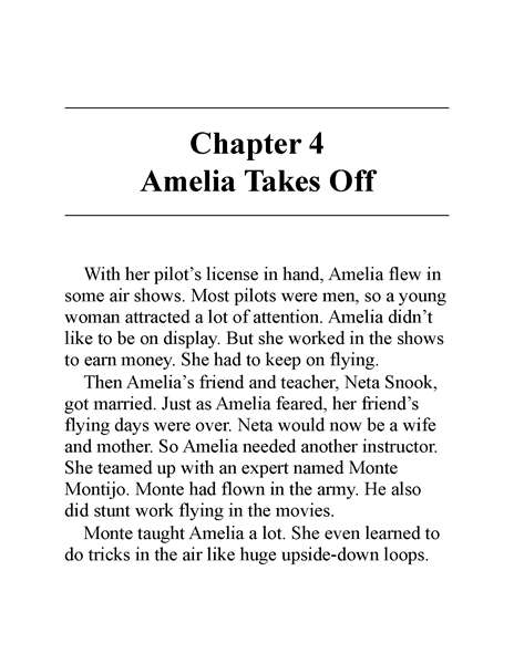 5 Who Was Amelia Earhart 5 Chapter 4 Amelia Takes Off -- 绘本听读宝在线台词全文