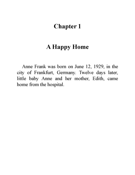 12 Who Was Anne Frank 2 Chapter 1 A Happy Home -- 绘本听读宝在线台词全文