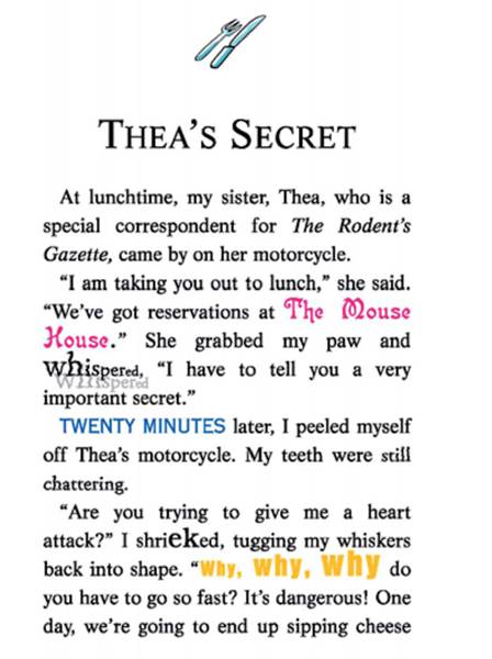 1 Lost Treasure of the Emerald Eye 02-THEA'S SECRET -- 绘本听读宝在线台词全文