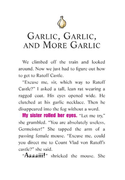 7-Red Pizzas for a Blue Count 06-GARLIC, GARLIC, AND MORE GARLIC -- 绘本听读宝在线台词全文