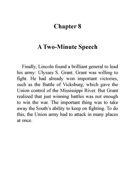 11 Who Was Abraham Lincoln 11 Chapter 8 A Two-Minute Speech -- 绘本听读宝在线台词全文