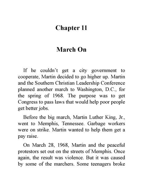 13 Who Was Martin Luther King 4 Chapter 11 March On -- 绘本听读宝在线台词全文