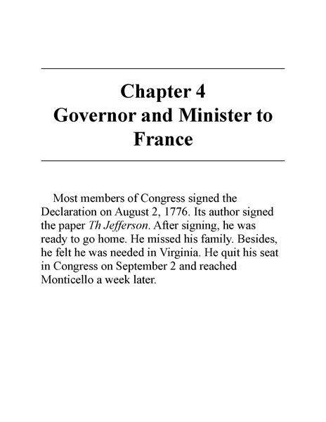 6 Who Was Thomas Jefferson 5 Chapter 4 Governor and Minister to France -- 绘本听读宝在线台词全文