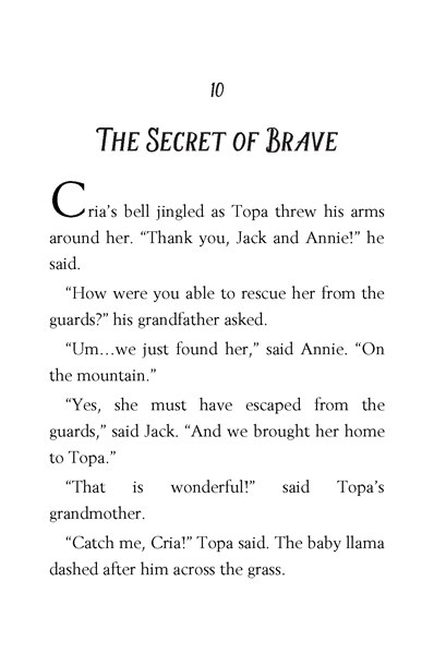 34 Late Lunch with Llamas 10 The Secret of Brave -- 绘本听读宝在线台词全文