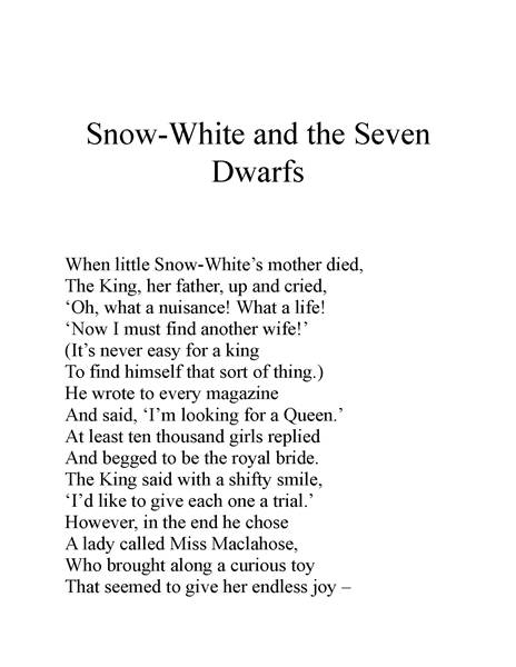 反叛的童谣 3 Snow-White and the Seven Dwarfs -- 绘本听读宝在线台词全文