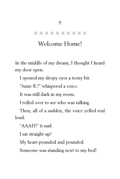 24 Junie B. First Grader - Boo and I Mean It! 9. Welcome Home! -- 绘本听读宝在线台词全文