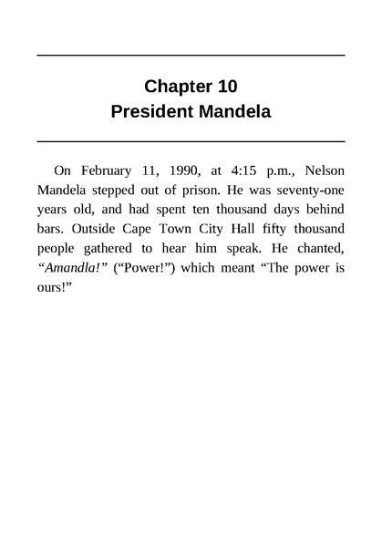 1 Who Was Nelson Mandela 10 President Mandela -- 绘本听读宝在线台词全文