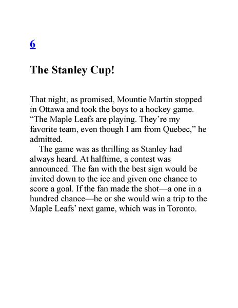 4 The Intrepid Canadian Expeditio 6. The Stanley Cup! -- 绘本听读宝在线台词全文