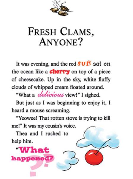 1 Lost Treasure of the Emerald Eye 07-FRESH CLAMS, ANYONE？ -- 绘本听读宝在线台词全文